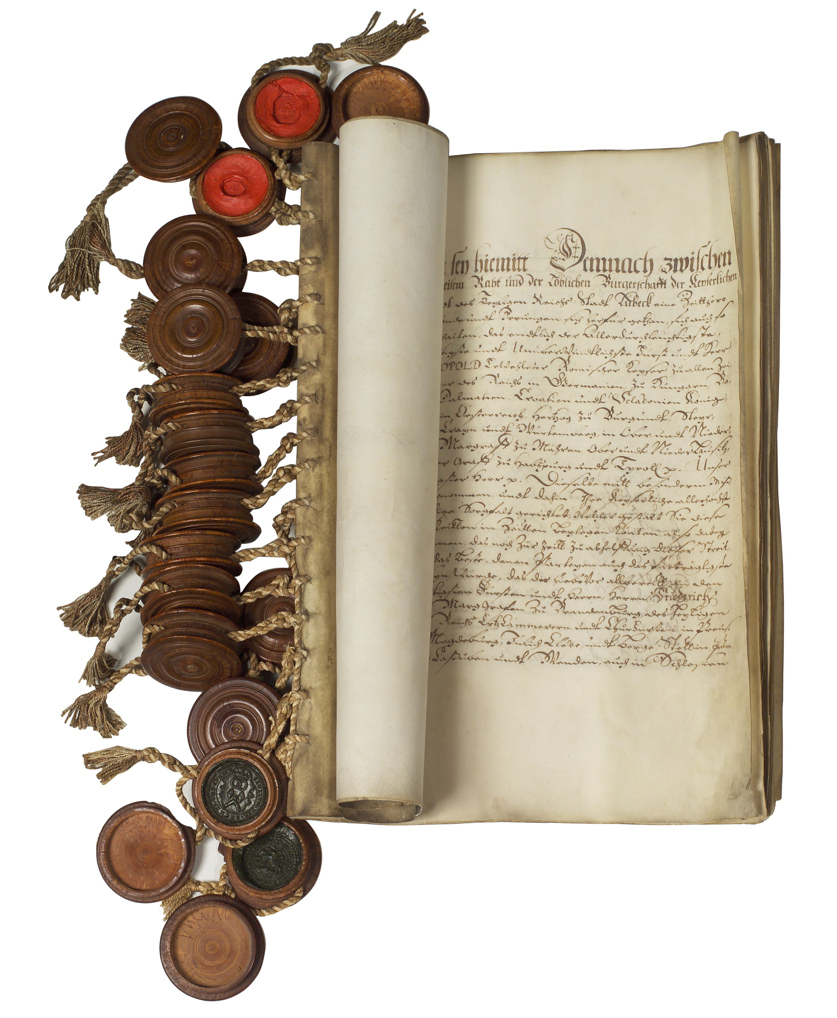 Der Bürgerrezess von 1669, die erste geschriebene Verfassung der Hansestadt (Stadtarchiv Archiv Hansestadt Lübeck)